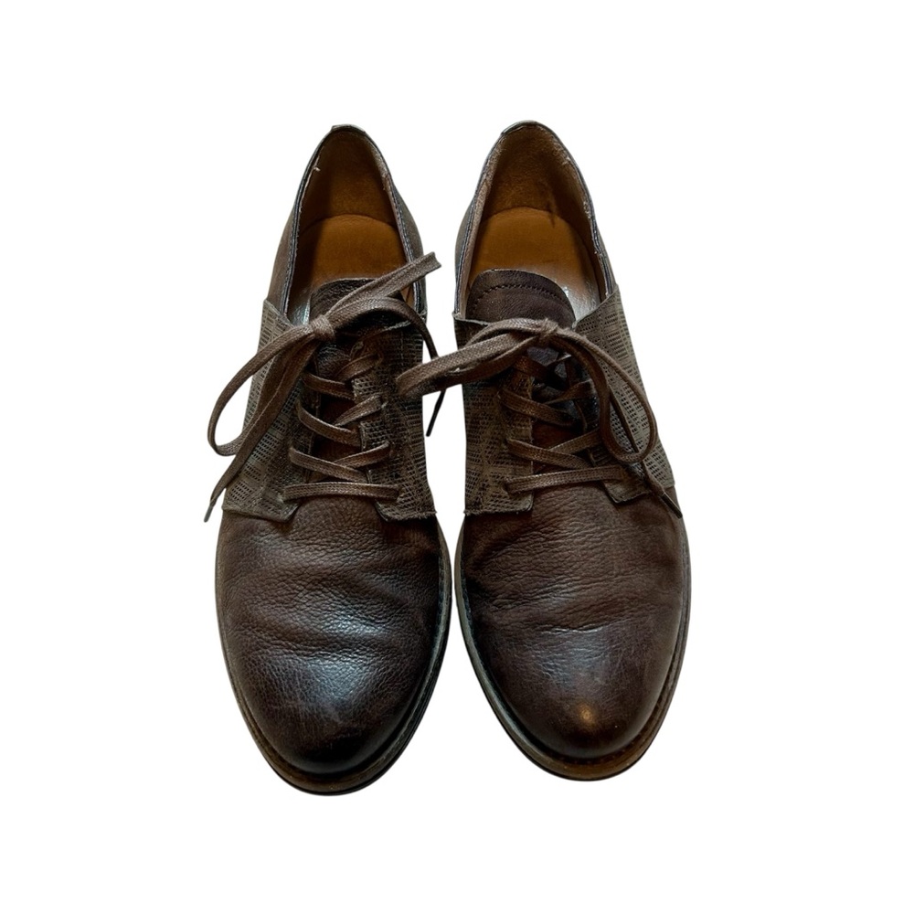 Miz Mooz Brown Leather Lace Up Oxford Shoes 38 / 7.5 / 8 - Picture 3 of 9